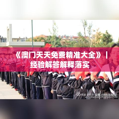 《澳門天天免費精準大全》｜經驗解答解釋落實