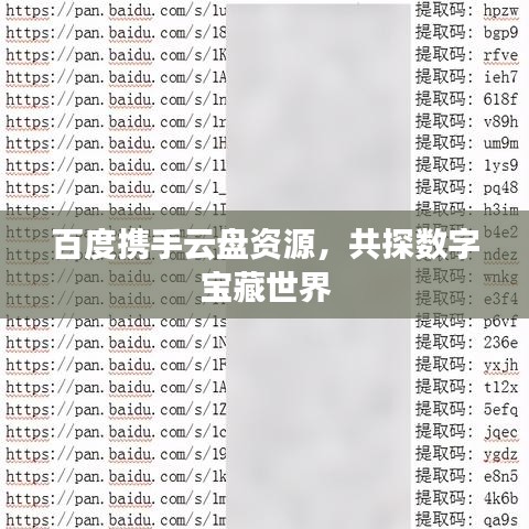 百度攜手云盤資源，共探數(shù)字寶藏世界