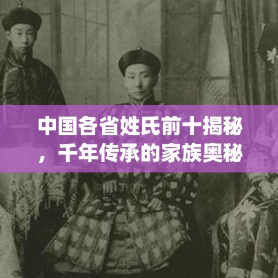中國各省姓氏前十揭秘，千年傳承的家族奧秘探索