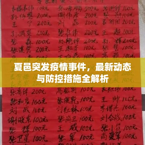 夏邑突發(fā)疫情事件，最新動態(tài)與防控措施全解析